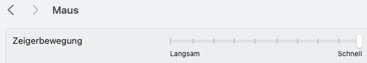 geschwindigkeit mauszeiger