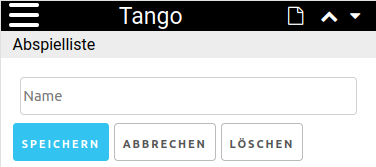 tango abspielliste neu