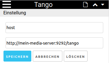 tango einstellung host